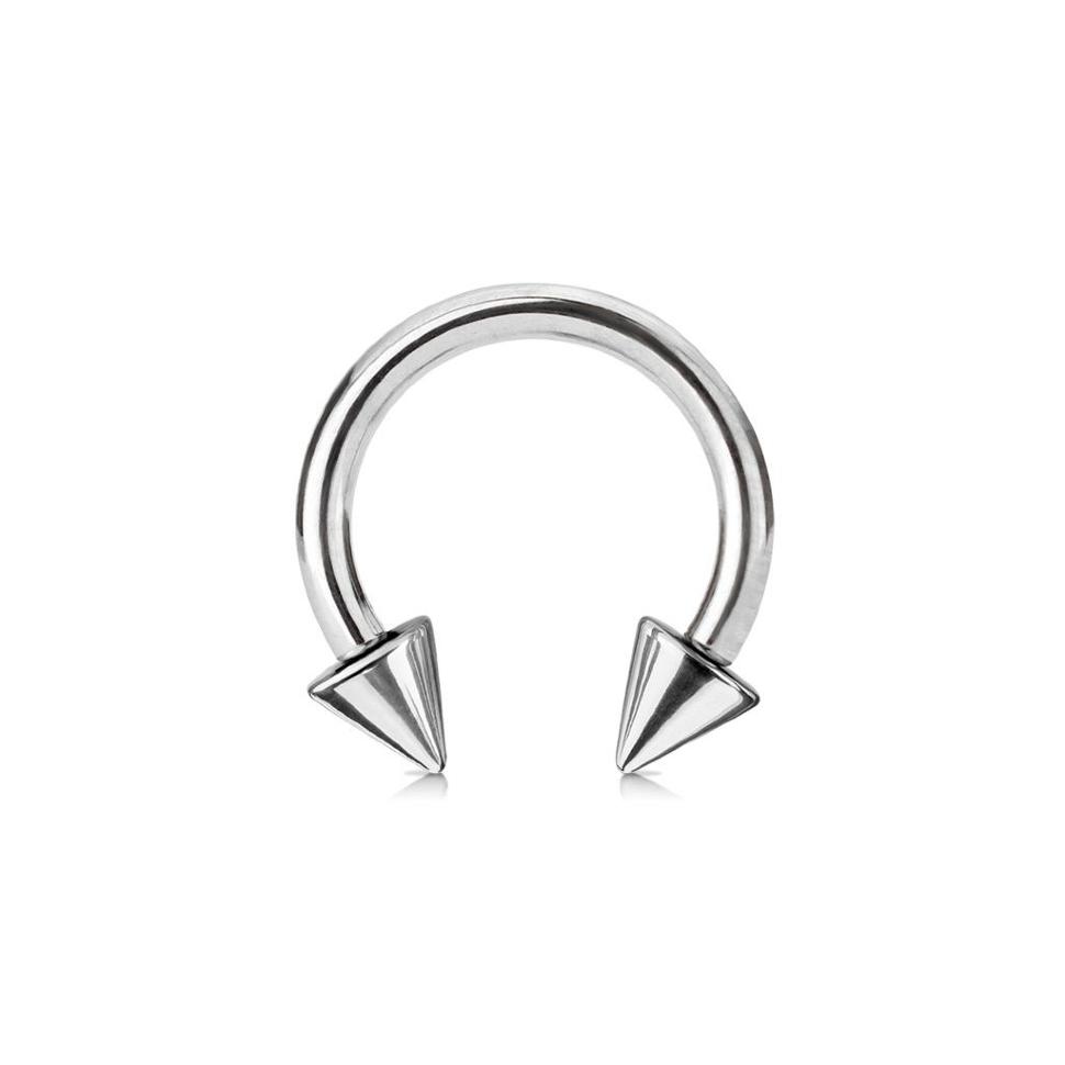 

Циркуляр из стали с шипами для пирсинга губы, уха, брови, носа, тела PiercedFish HS02 (от 8 до 16 мм) (Диаметр 10 мм, 1.6 мм, шипы 5x5 мм)