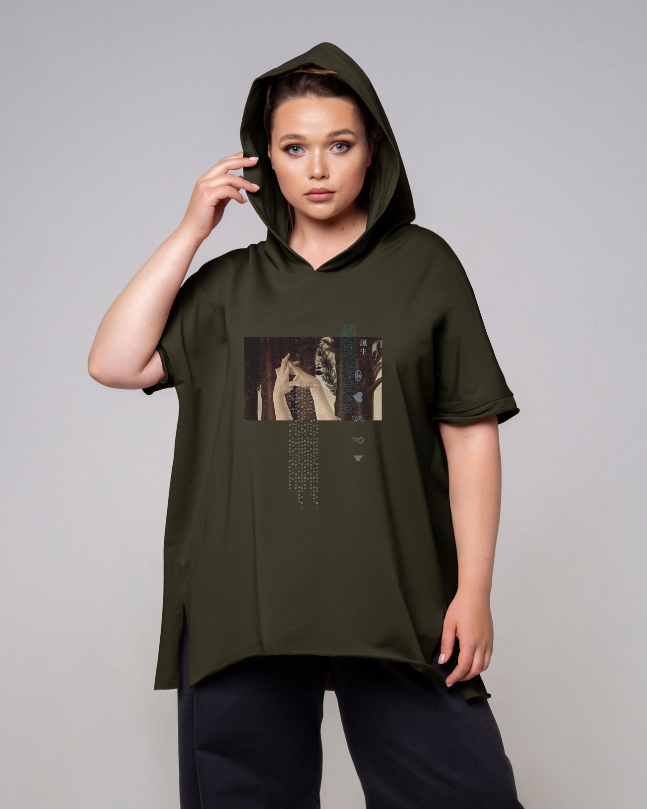 

Футболка Hoody Stories 048-018-184 Темный-хаки XL