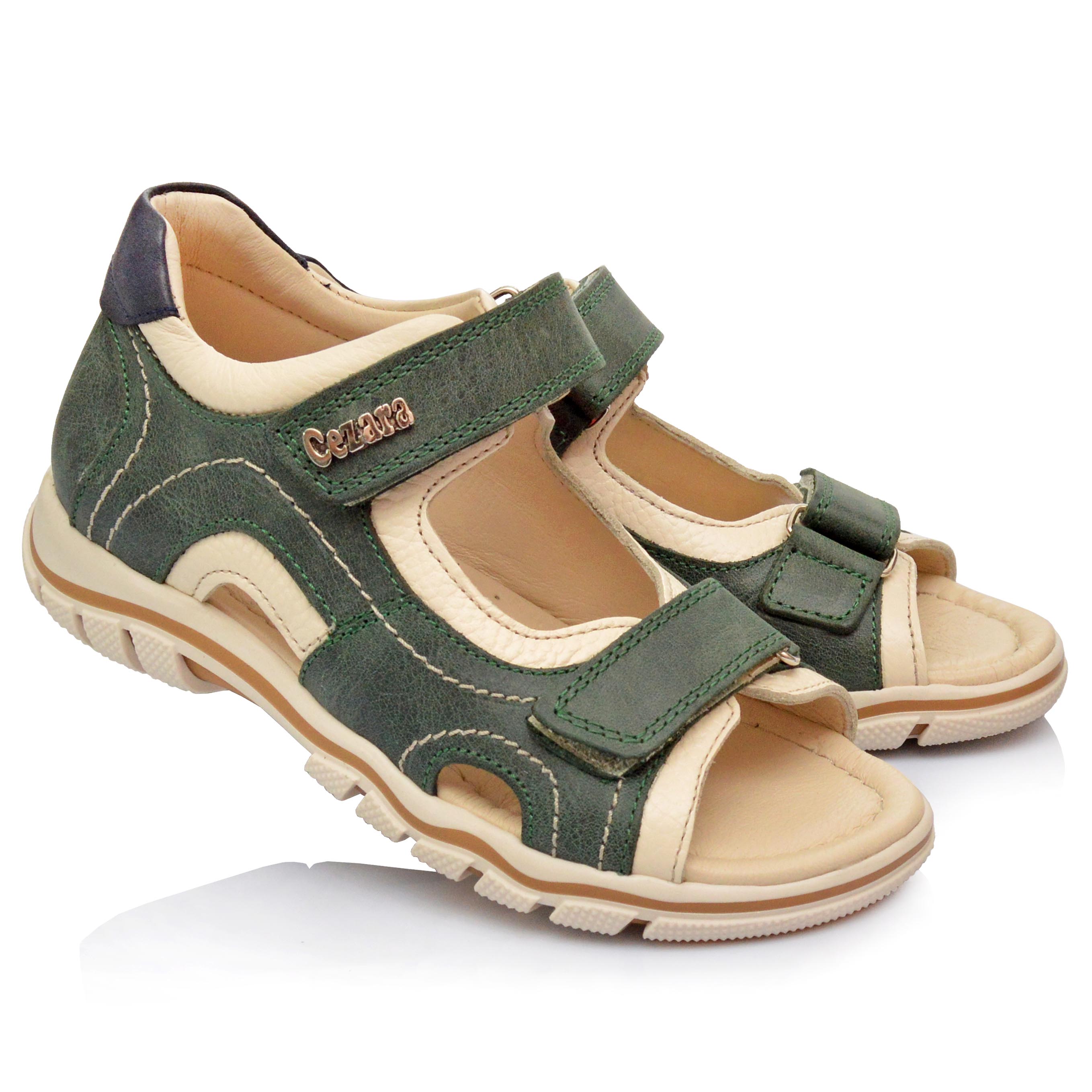 

Босоножки Cezara Orthopedic 21 Оливково-зеленые (401-01)