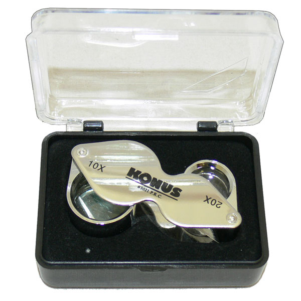 

Лупа KONUS LINEN TESTER 10x-20x Dual Lens (3021)