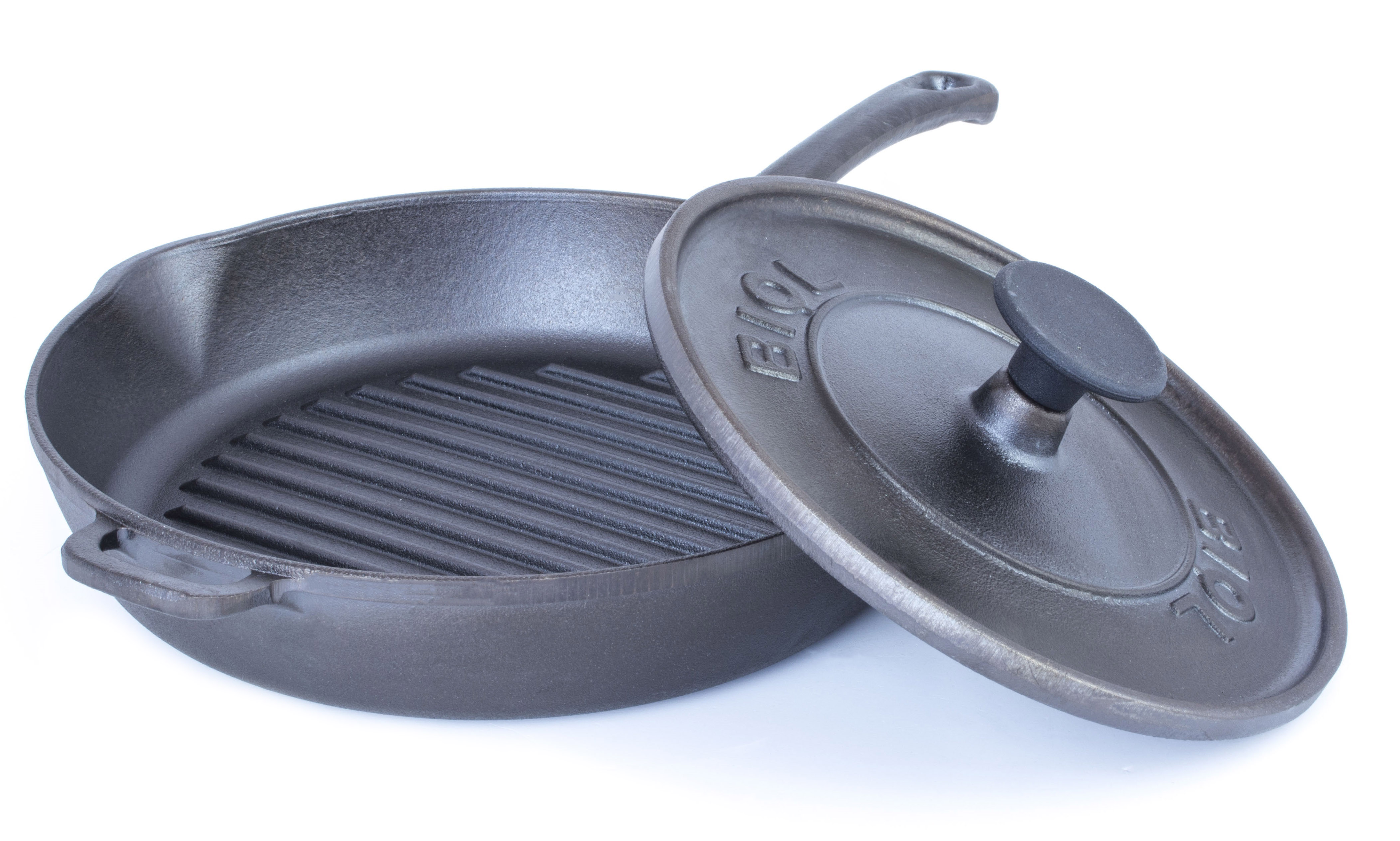 

Сковорода гриль с крышкой прессом Биол 26 см Черный