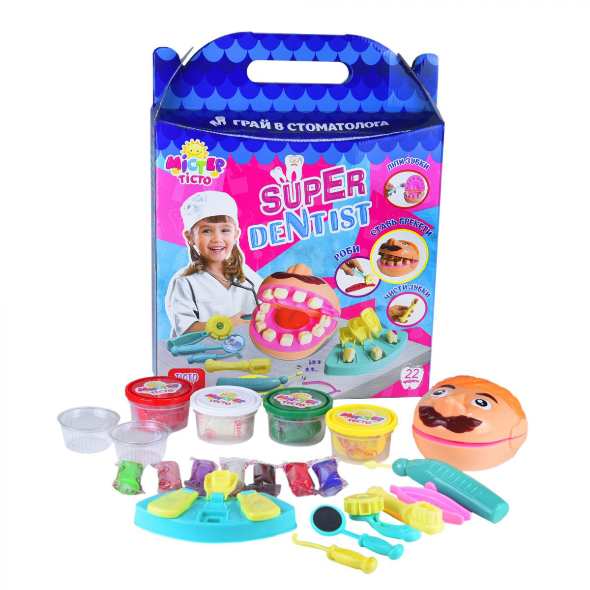 

Большой набор для лепки Мистер Тесто Super Dentist Strateg 71407 (tsi_104983)