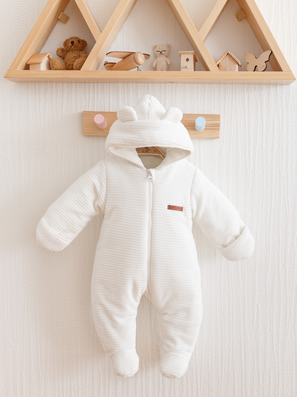 

Велюровый комбинезон MagBaby Velvet молочный 68
