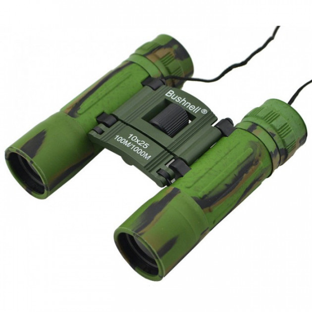 

Бинокль для охоты рыбалки туризма Bushnell 2675-1 10х25 с чехлом Камуфляж (bks_02036)