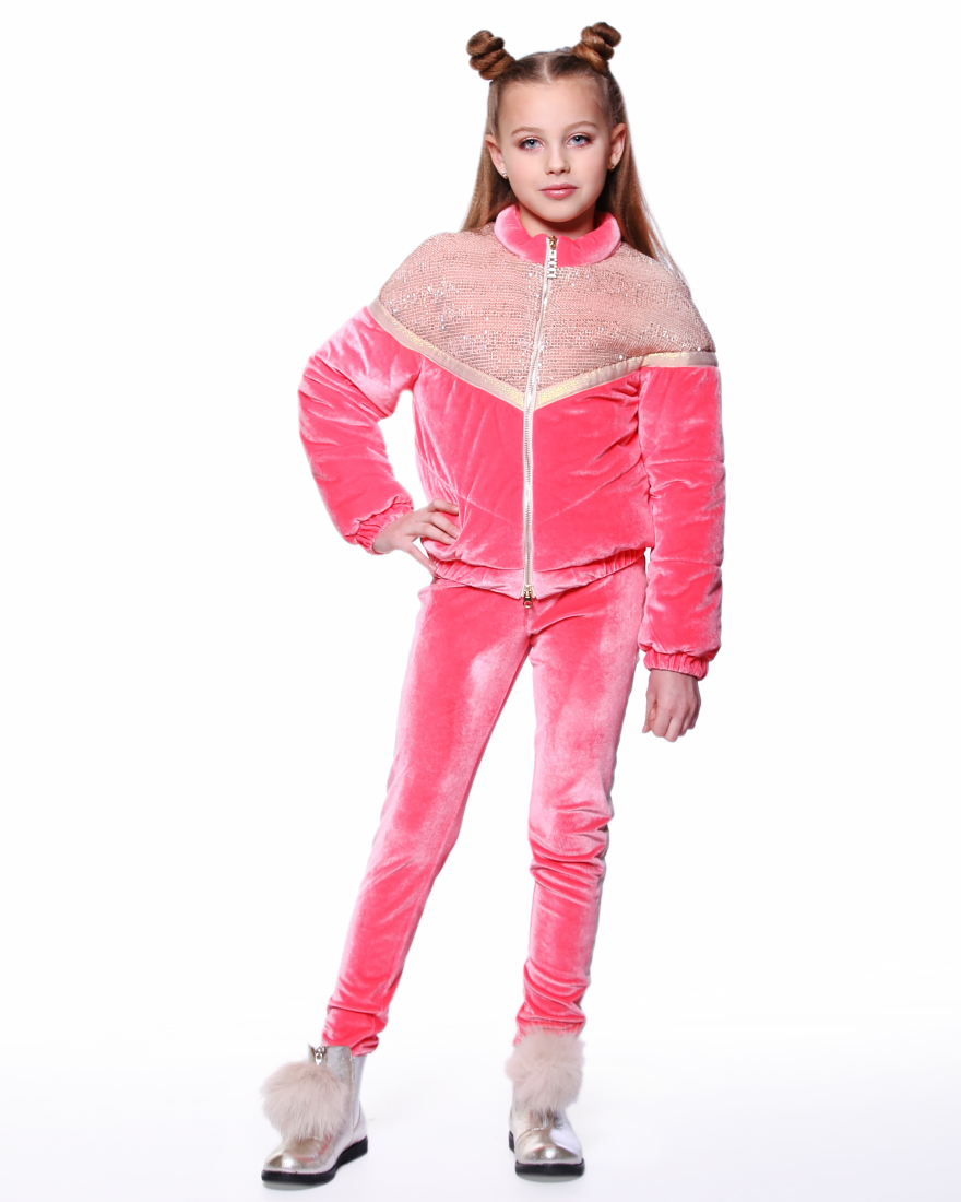 

Куртка Lukas Kids велюр с пайетками 122 кораловая (9120)