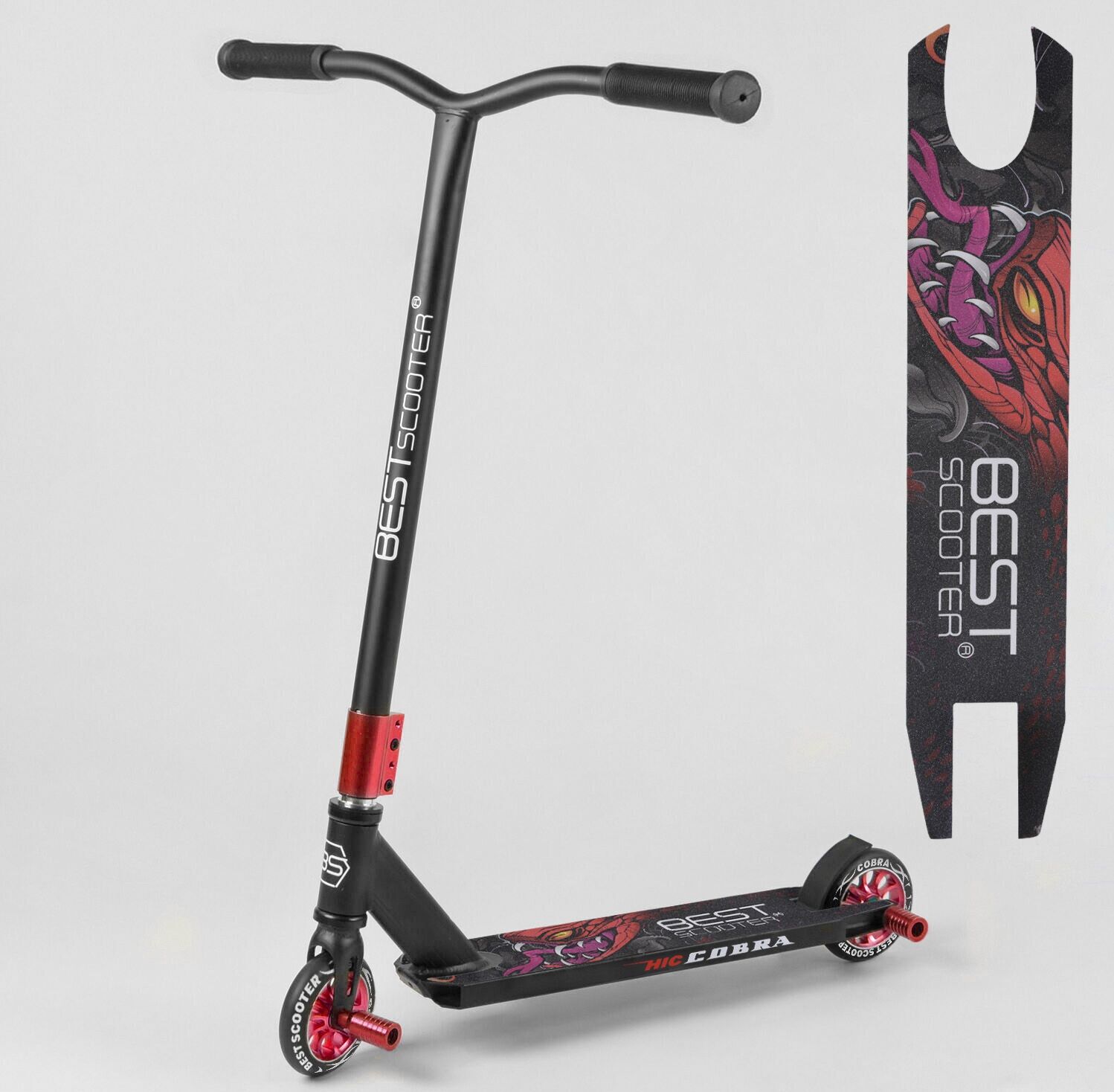 

Самокат трюковый Best Scooter с пегами HIC-система рама из сплава стали Cobra 66487