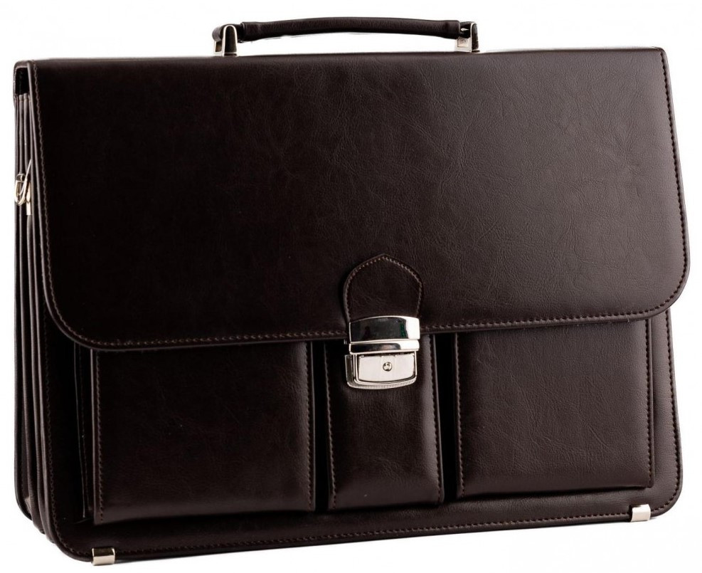 

Мужской портфель из эко кожи AMO Польша supersumka (TР012SST10 brown)