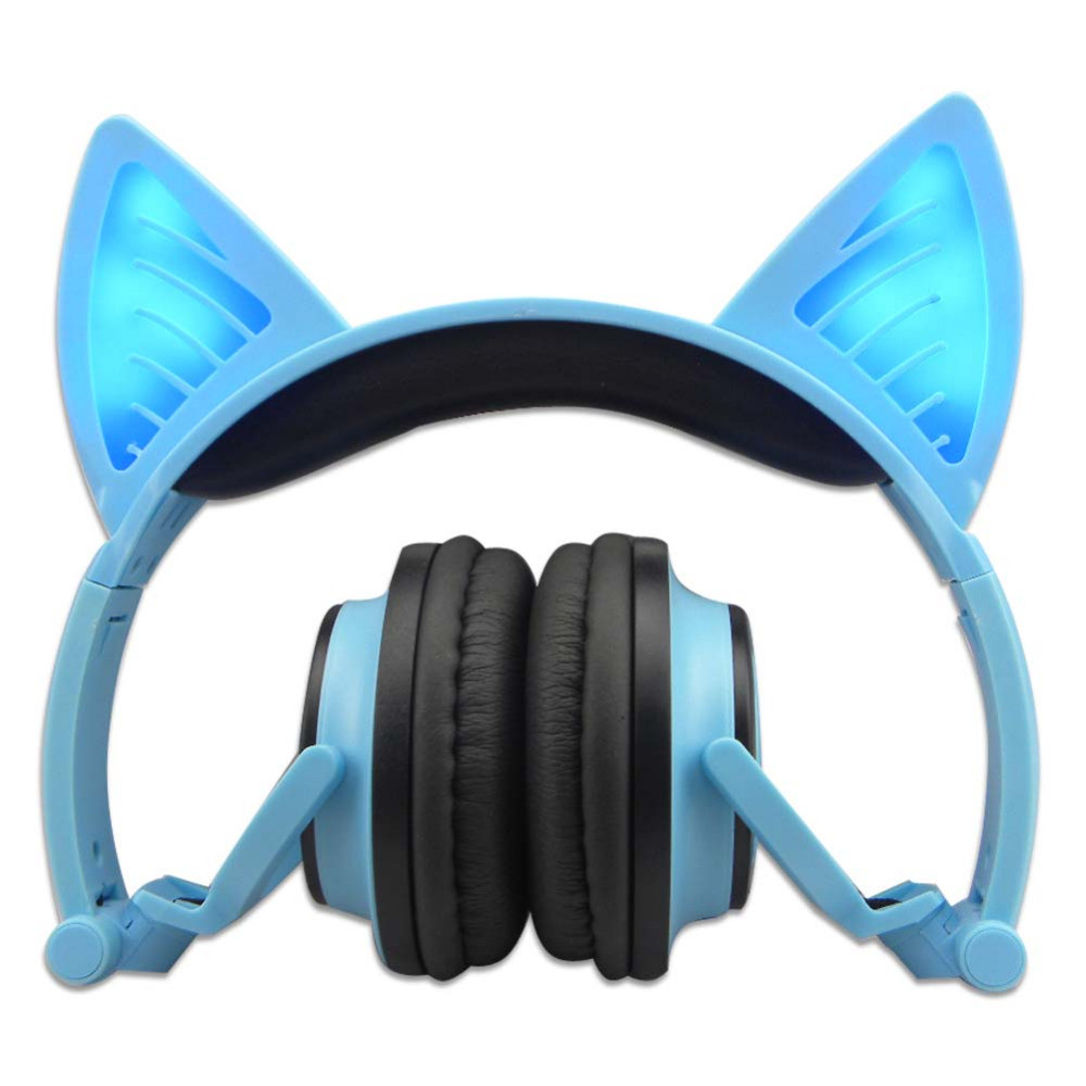 

Наушники LINX BL108A Bluetooth наушники с кошачьими ушками LED Синие
