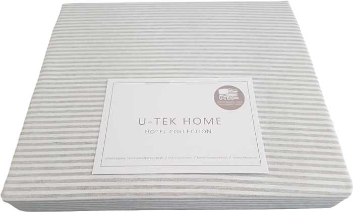 

Простынь на резинке U-TEK Cotton Stripe Grey 10 90х200