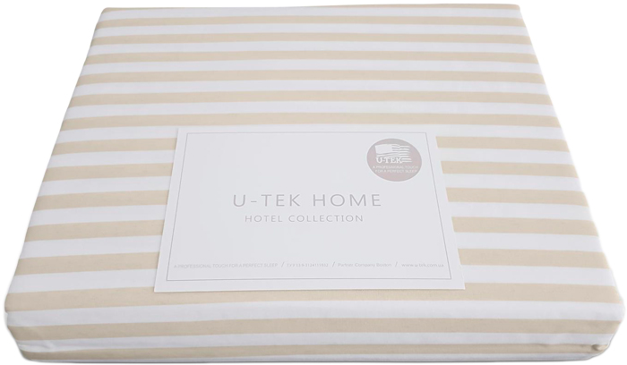 

Простынь на резинке U-TEK Cotton Stripe Orange 30 150х190