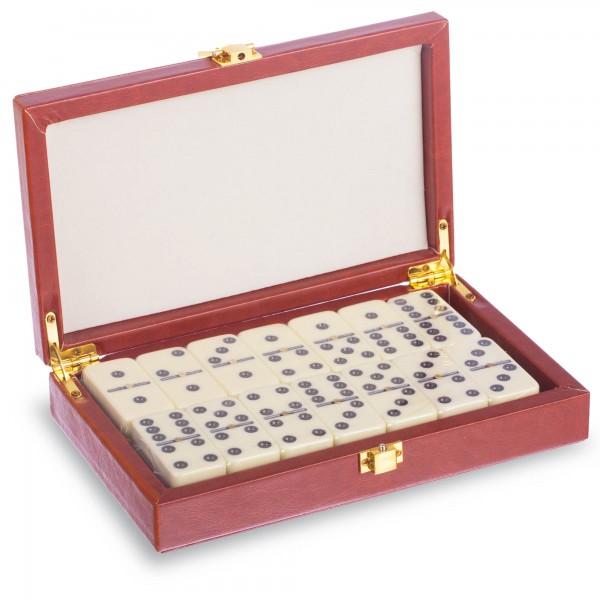 

Домино настольная игра в кожзам коробке 5211L (PS02427)