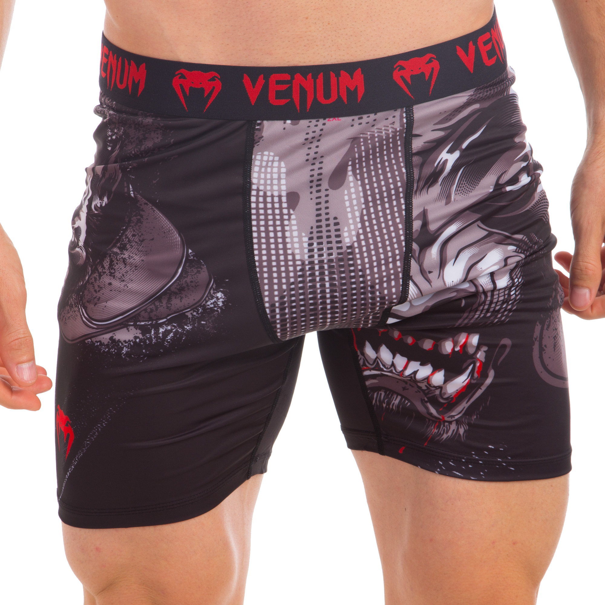 

Шорты мужские компрессионные Venum WOLF CO-8228 PL, эластан , размер XXL рост 180-185 см черный-серый-красный /2