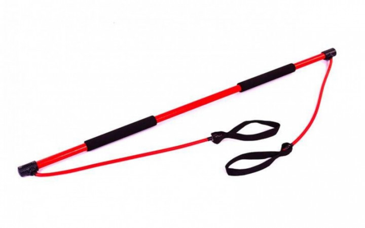 

Палка гимнастическая для фитнеса с эспандерами Bodi Shaper Stick PS F-931 (пласт,l-130см,l эсп-65см) /2