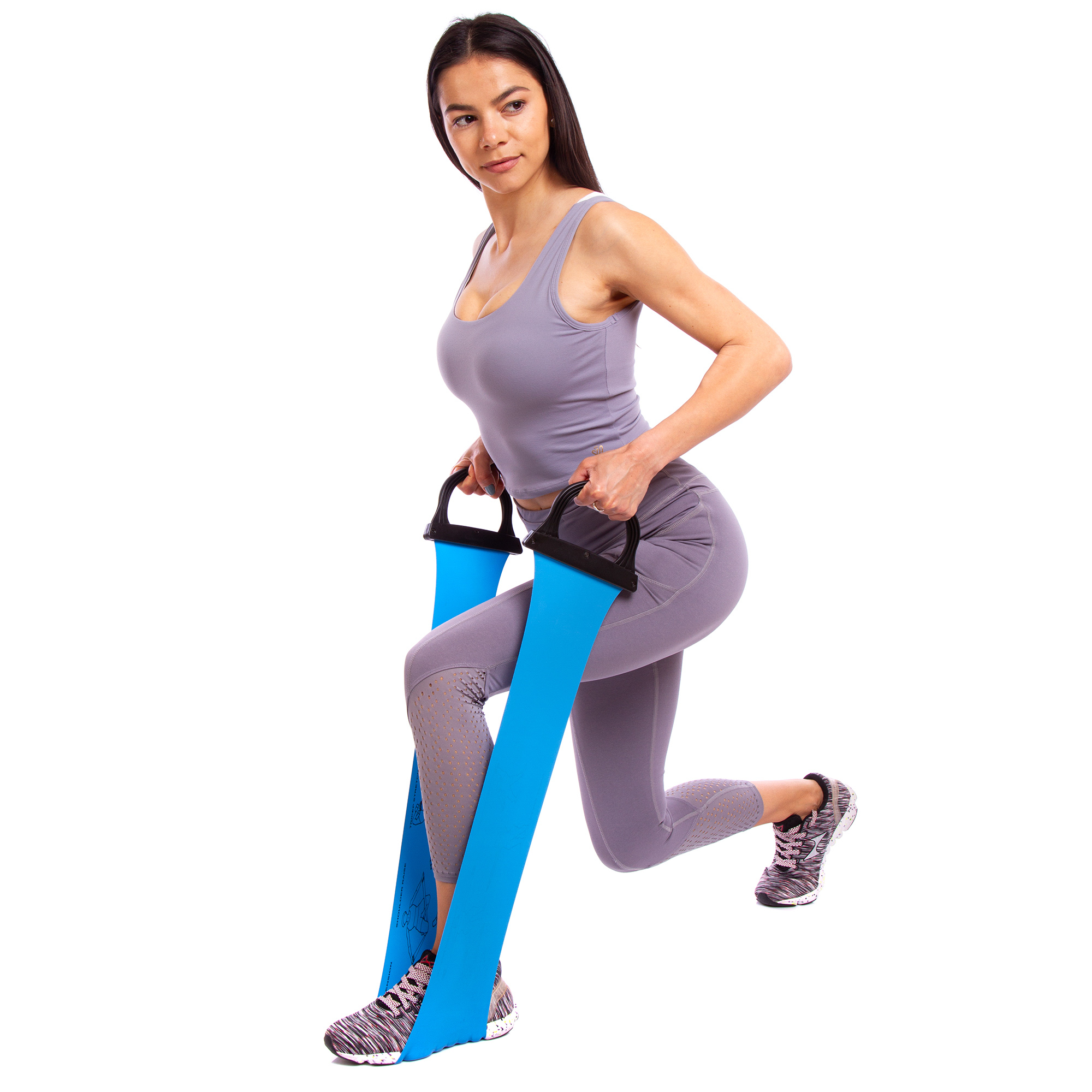 

Лента-эспандер для пилатеса с ручками Pro Supra (р-р 0,75мx15смx0,65мм) FI-2065B (латекс, пластик) /2