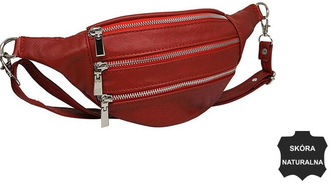 

Женская кожаная поясная сумка, бананка Always Wild красный supersumka (TР012KS04D red)