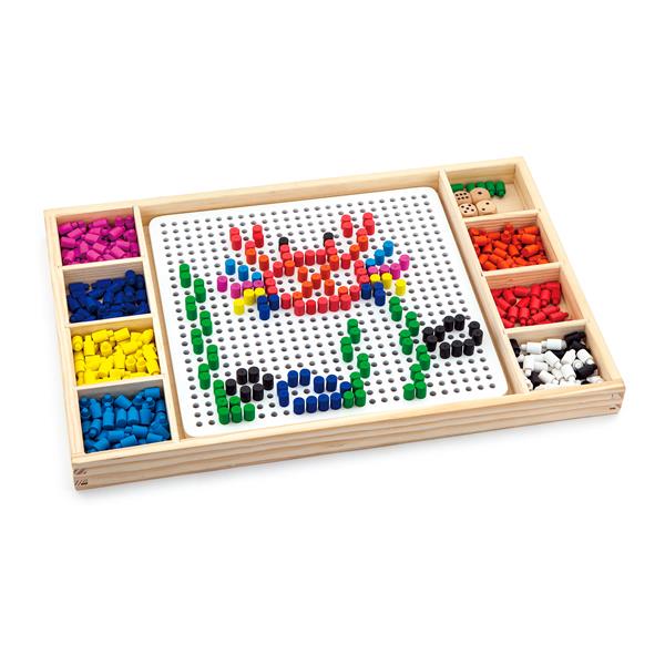 

Настольная игра Viga Toys 2-в-1 Мозаика и лудо (59990)