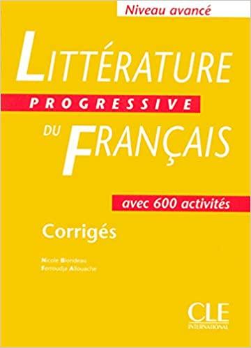 

Книга Litterature Progressive du Francais Niveau Avance Corriges ISBN 9782090337303