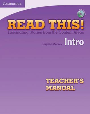 

Read This! Intro Teachers Manual with Audio CD Mackey, D ISBN 9781107649231