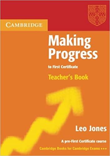 

Книга для учителя Making Progress to First Certificate Teachers Book ISBN 9780521537049
