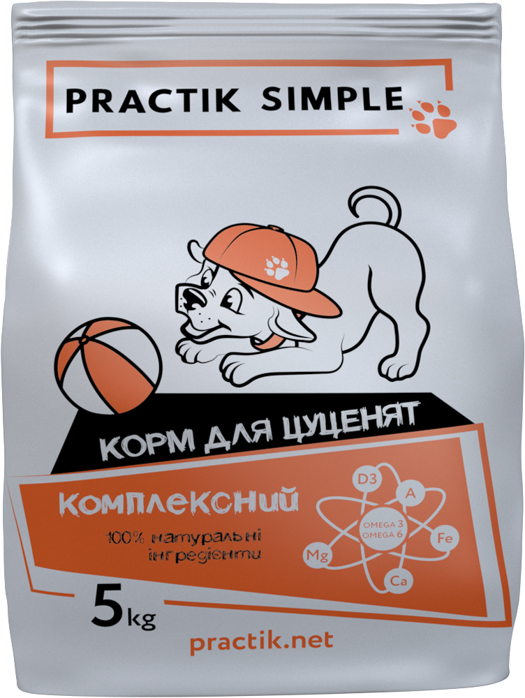 

Сухой корм Practik Simple для щенков всех пород 5 кг