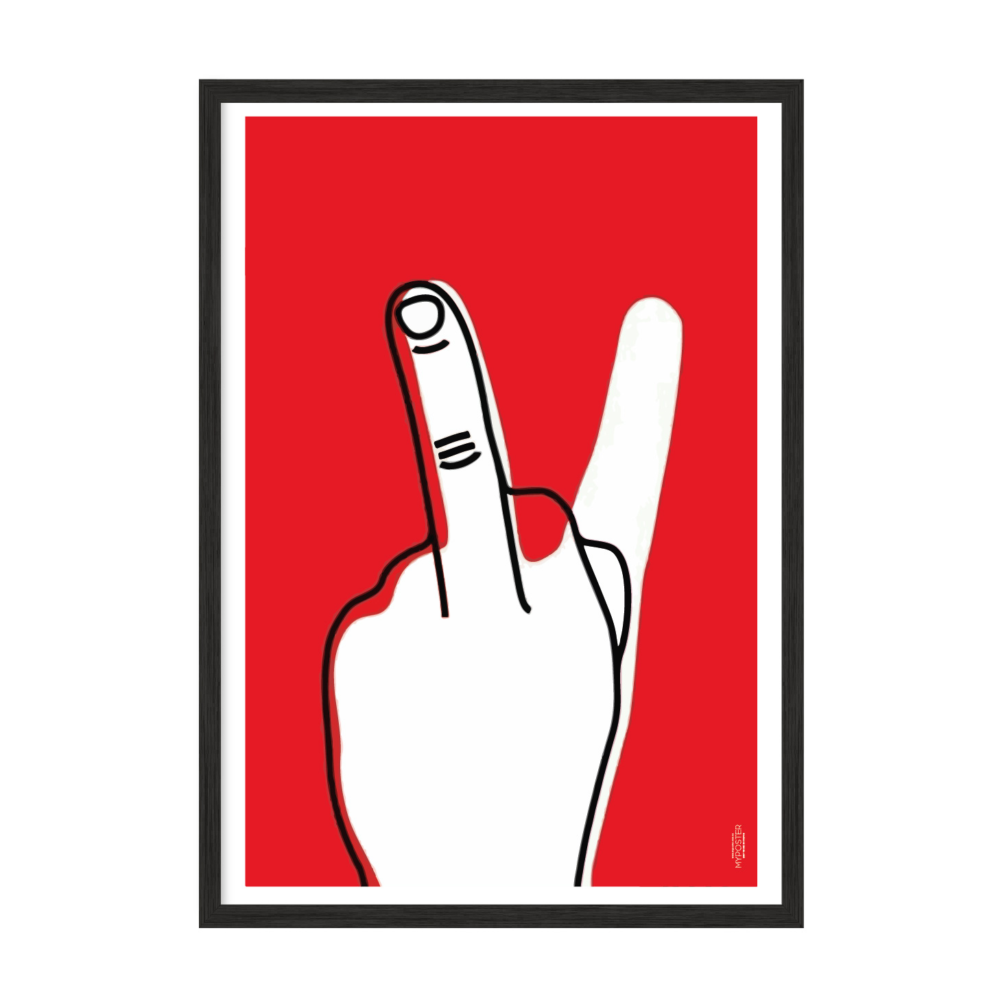 

Постер в рамке MY POSTER с антибликовым стеклом 420x594 мм "Fuck Peace"