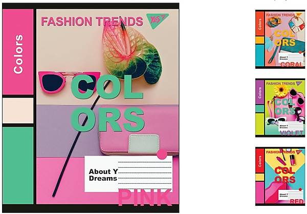 

Тетрадь ученическая А5 24л в клетку "COLORS" 20шт в упак 1 Вересня (764720)