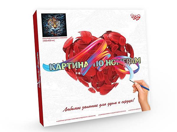 

Картина по номерам на холсте "Тигр" №3 40*40см DANKO TOYS (KpN-02-03)
