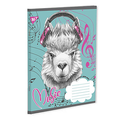 

Нотная тетрадь А5 12 листов "HEADPHONES PETS" 25шт разных в упак YES (764030)
