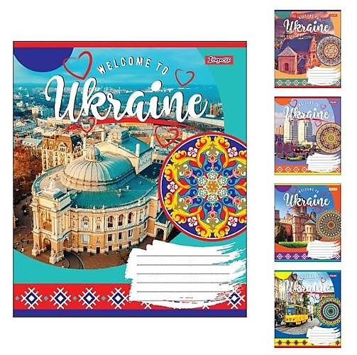 

Тетрадь А5 36л в линию WELCOME TO UKRAINE 15шт в упак 1 Вересня (764611)