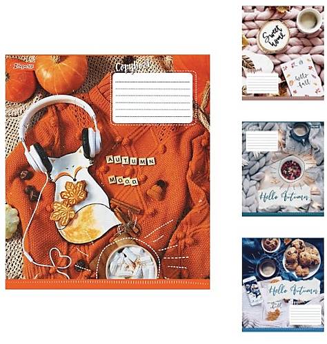 

Тетрадь А5 48л в линию HELLO AUTUMN 10шт в упак микс видов 1 Вересня (764136)