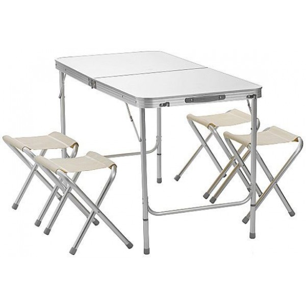 

Стол для пикника раскладной с 4 стульями Folding Table Plus 120х60х70 см Утолщенный каркас