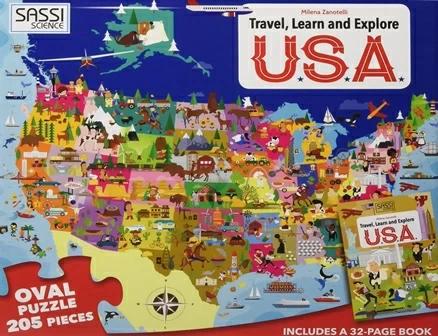 

Книга,Пазл Travel, Learn and Explore: USA Book and Puzzle Irena Trevisan, Milena Zanotelli ISBN 9788868606589