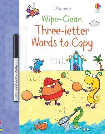 

Книга пиши-стирай,Книга с маркером Wipe-Clean Three-Letter Words to Copy Gareth Williams, Jane Bingham ISBN 9781474968393