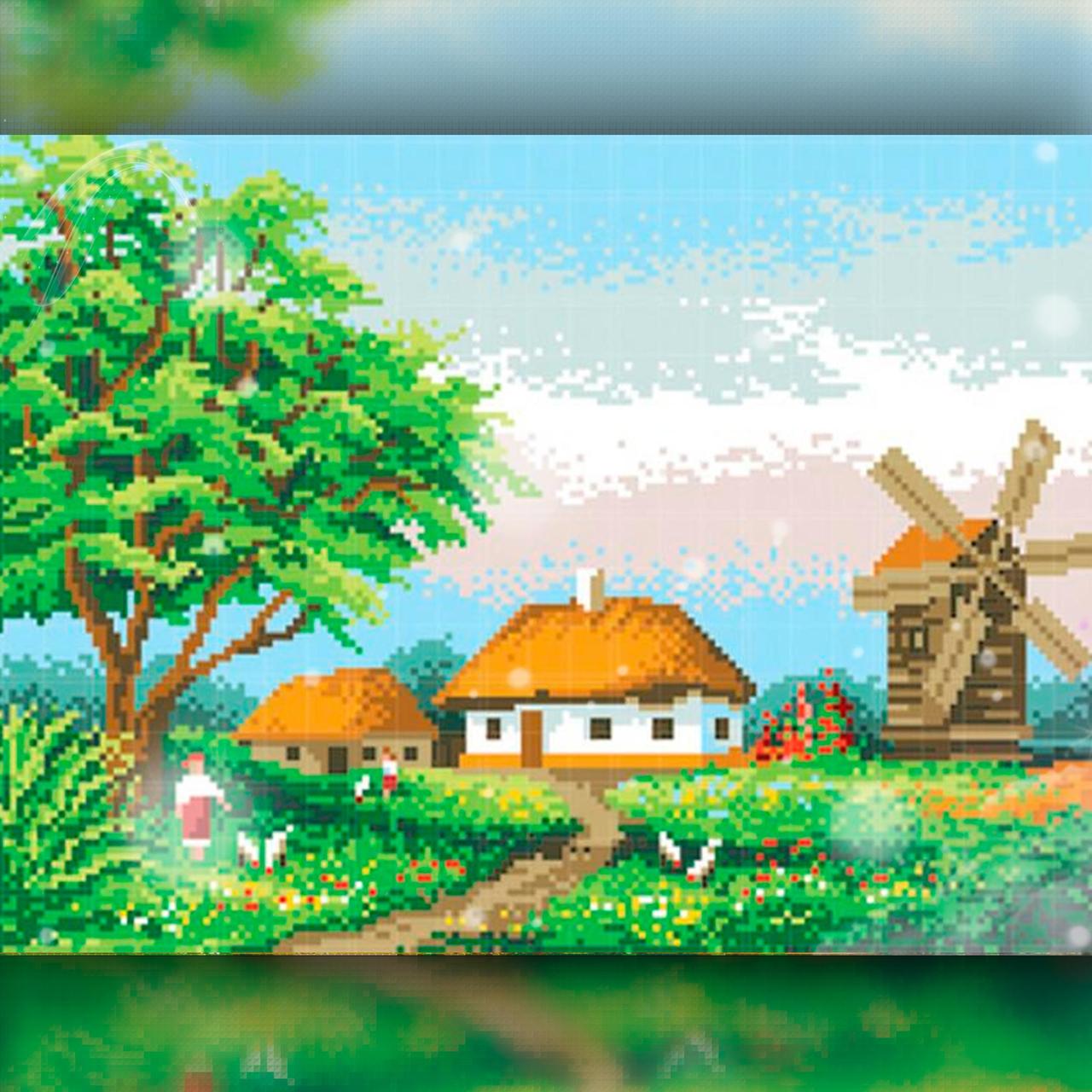

Алмазная вышивка "Дом у мельницы" 40x50 The Wortex Diamonds