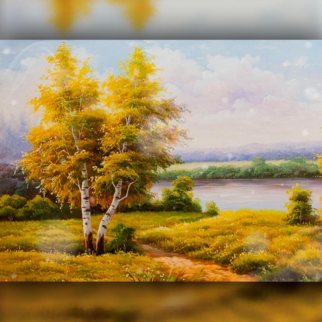 

Алмазная вышивка "Осенние берёзы" 40x50 The Wortex Diamonds
