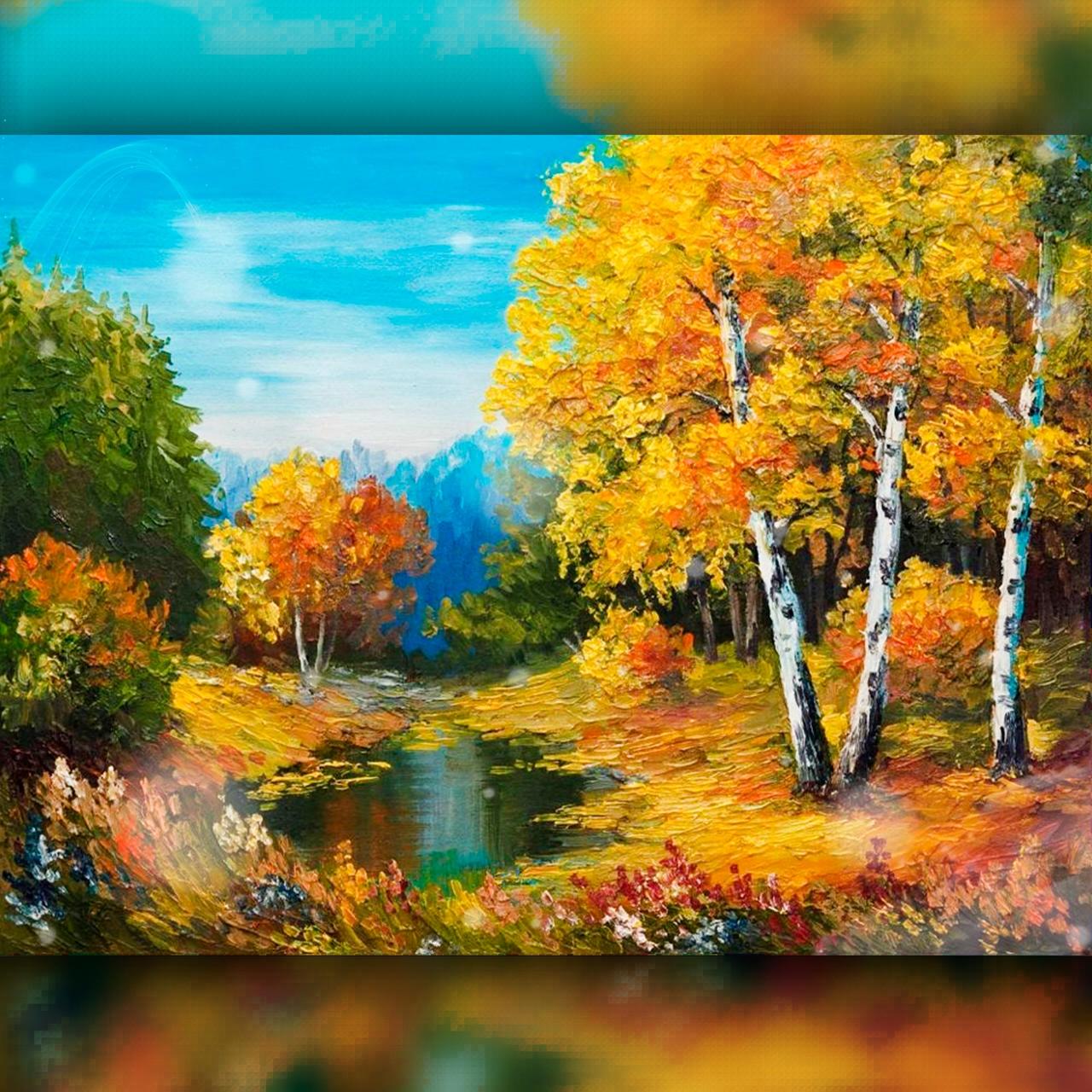

Алмазная вышивка "Осенний пейзаж 3" 40x50 The Wortex Diamonds