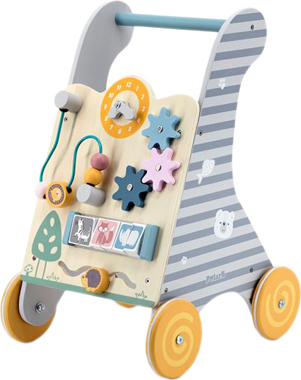 Акція на Детские ходунки-каталка Viga Toys PolarB с бизибордом (44028) від Rozetka UA