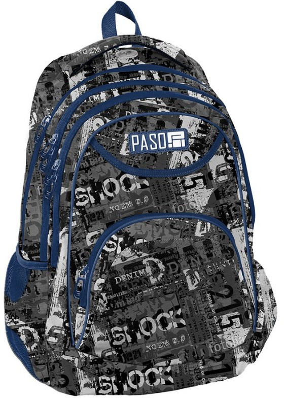

Рюкзак молодежный PASO, Польша 19L серый с синим supersumka (TР012PPME19-270816)