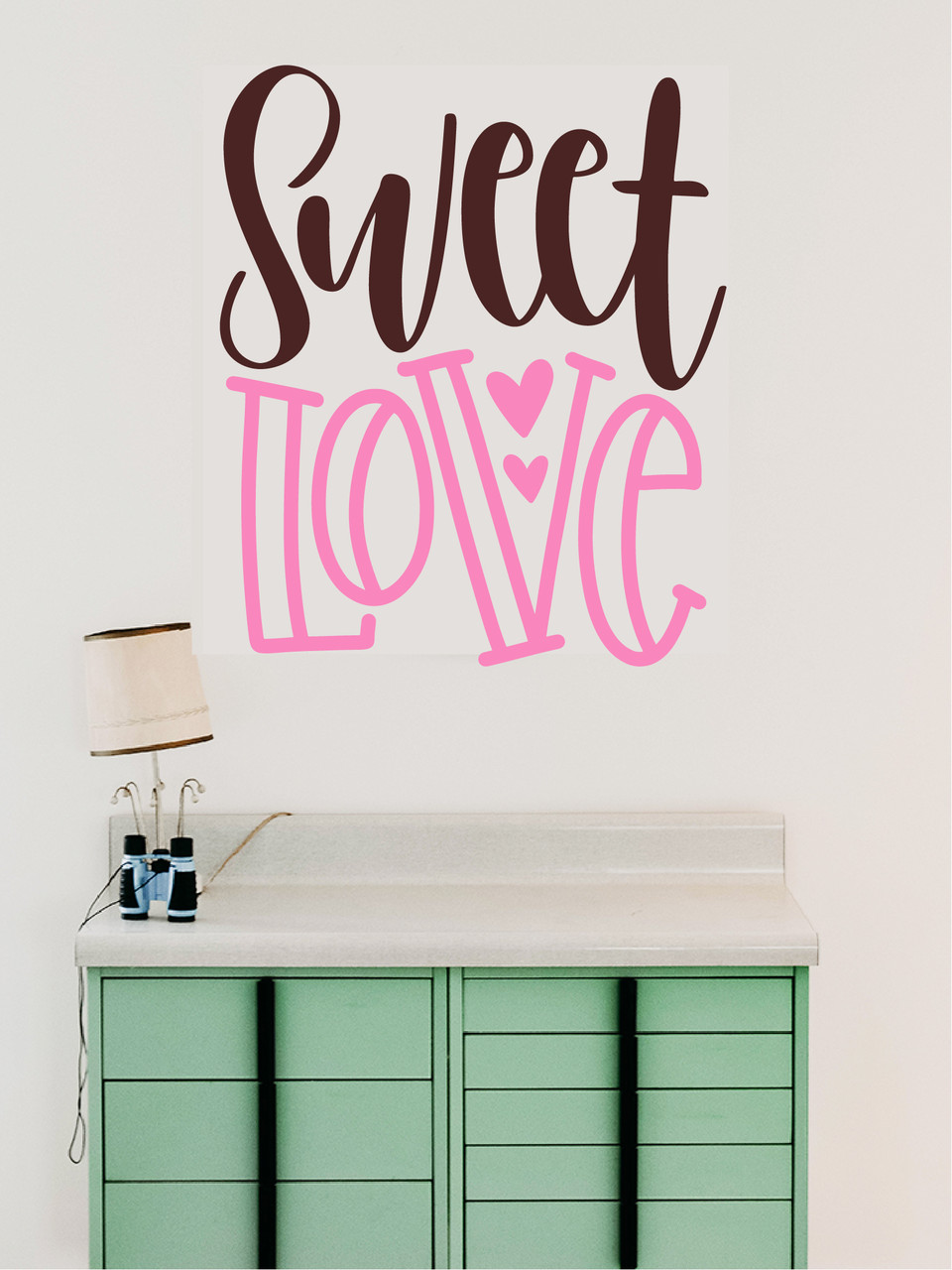 

Интерьерная 3D наклейка Sweet love 970x1150 мм коричнево-розовый