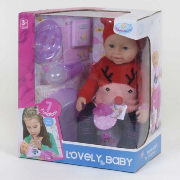 

Кукла-пупс функциональный Lovely Baby 8040-566 с аксессуарами