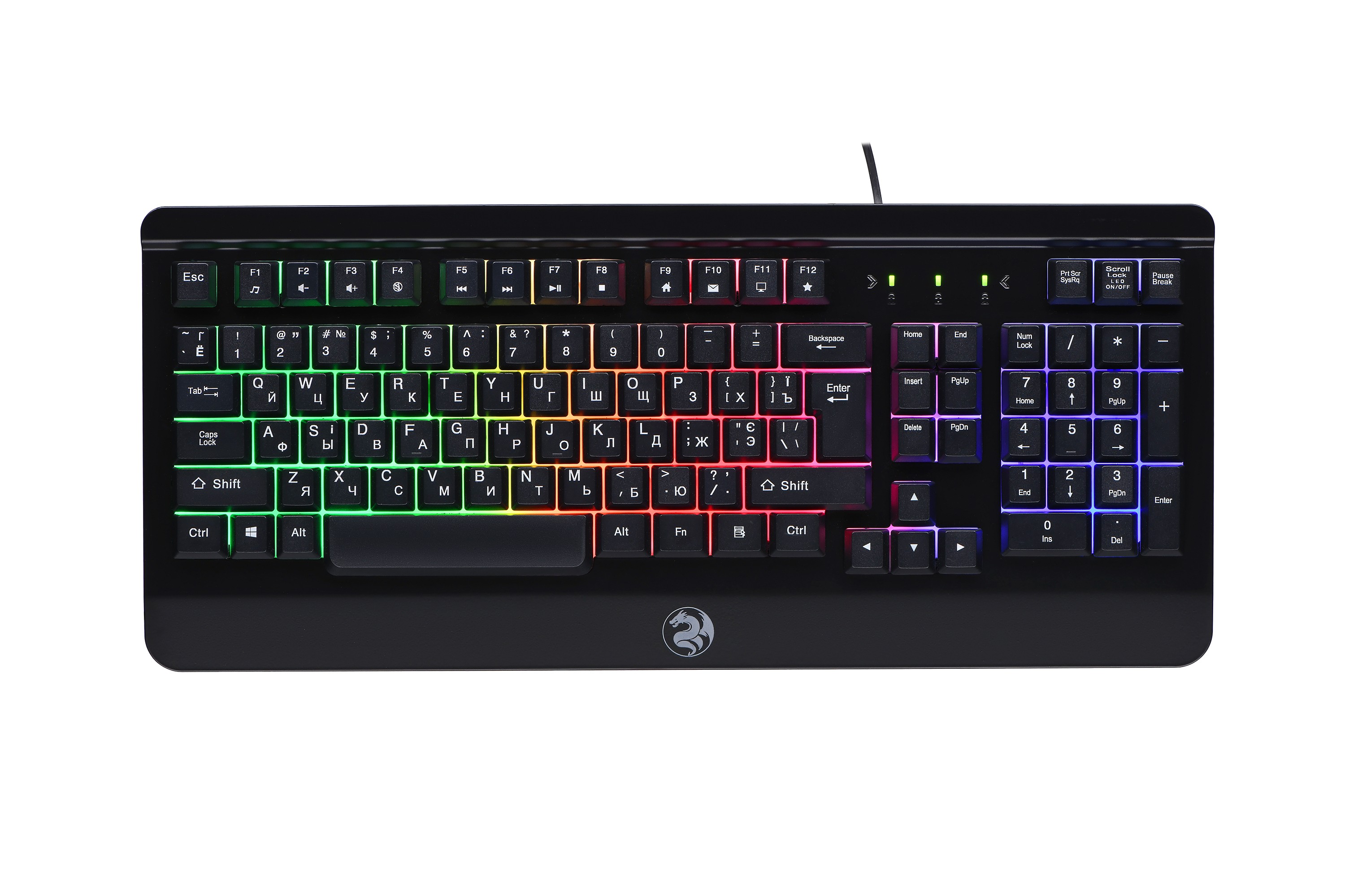 

Клавіатура ігрова 2E Gaming KG320 LED USB Black Ukr