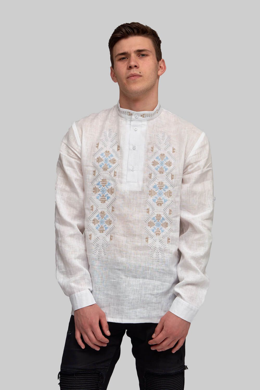 

Чоловіча вишита сорочка вишиванка White 6  UKR-1178 UkrGlamour, Чоловіча вишита сорочка вишиванка White 6 52 UKR-1178 UkrGlamour