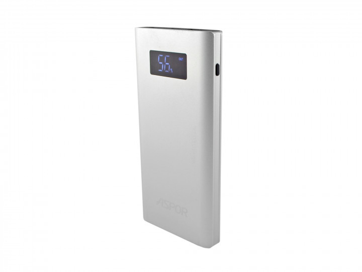 

Powerbank Aspor Q388, 10 000mAh- серебро Quick Charge