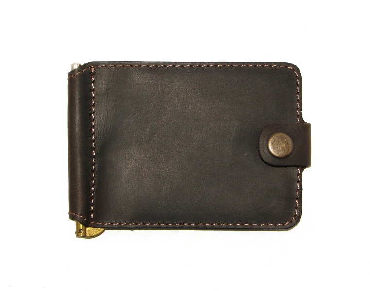 

Зажим для денег DNK Leather -H col.F темно-коричневый