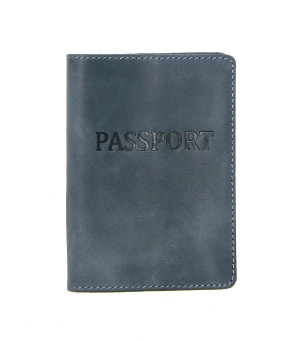 

Обложка для паспорта DNK Leather кожаная Паспорт H col.B голубая (37001)