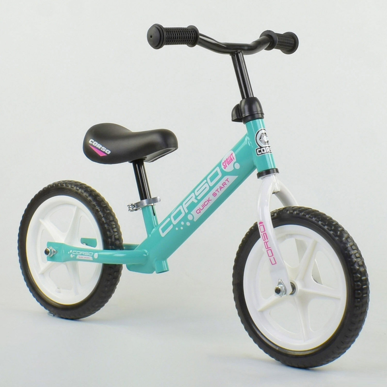 

Беговел Corso 17008 Колеса пена 12" Бирюзовый