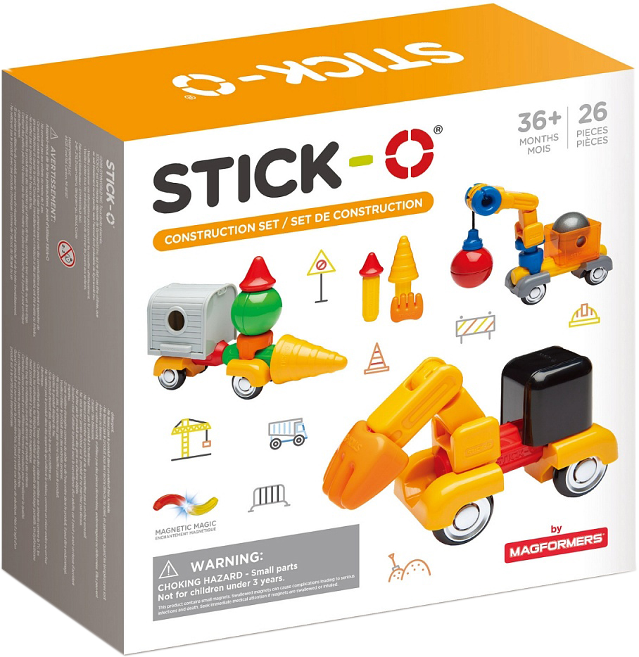 

Магнитный конструктор Stick-O Строительство 26 элементов (902004)