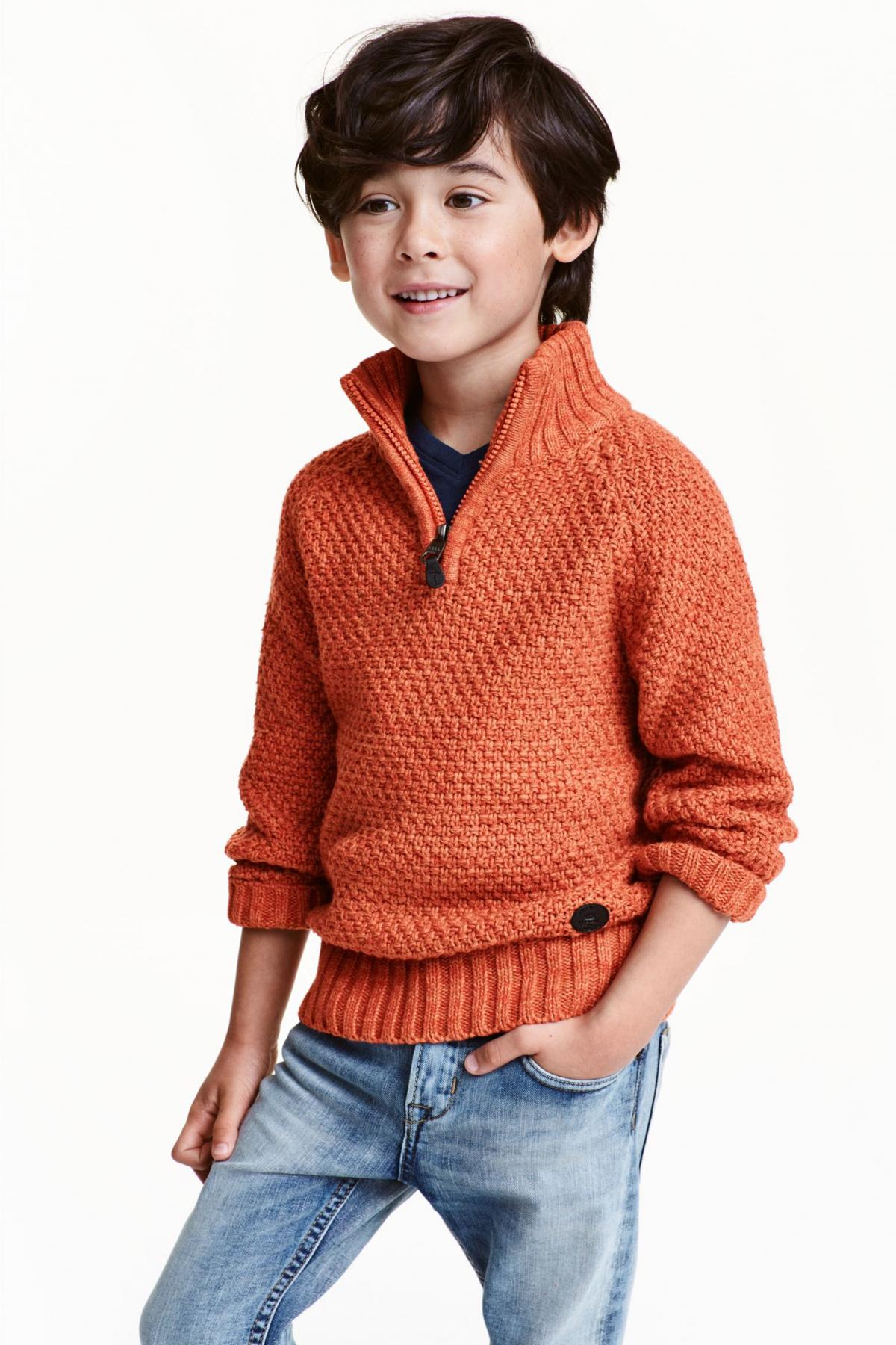 

Вязаный хлопковый джемпер H&M eur 98-104 (2-4y) Оранжевый (3670-0389070003)