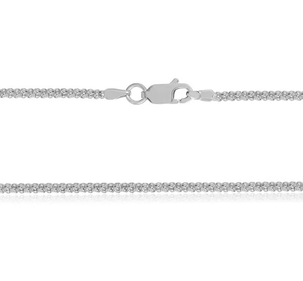 

Серебряная цепь Shkatulka попкорн 942 Р 2/45-0, размер 45