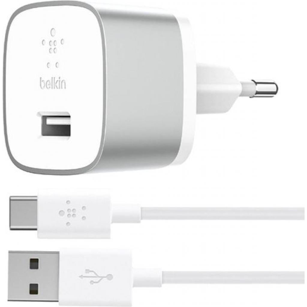

Зарядний пристрій Belkin USB-3.0 Quick Charge™ with USB-A to USB-C™ Cable 1.2m, 18W (F7U034VF04-SLV)